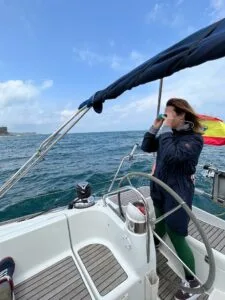 mujer en prácticas